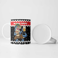 Personalized German T-Rex Christmas Ceramic Mug Funny Beer Dinosaur Xmas - Wonder Print Shop