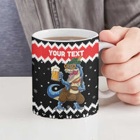 Personalized German T-Rex Christmas Ceramic Mug Funny Beer Dinosaur Xmas - Wonder Print Shop