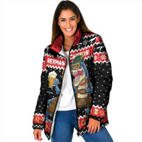 Personalized German T-Rex Christmas Padded Jacket Funny Beer Dinosaur Xmas - Wonder Print Shop