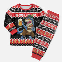 Personalized German T-Rex Christmas Pajama Set Funny Beer Dinosaur Xmas - Wonder Print Shop