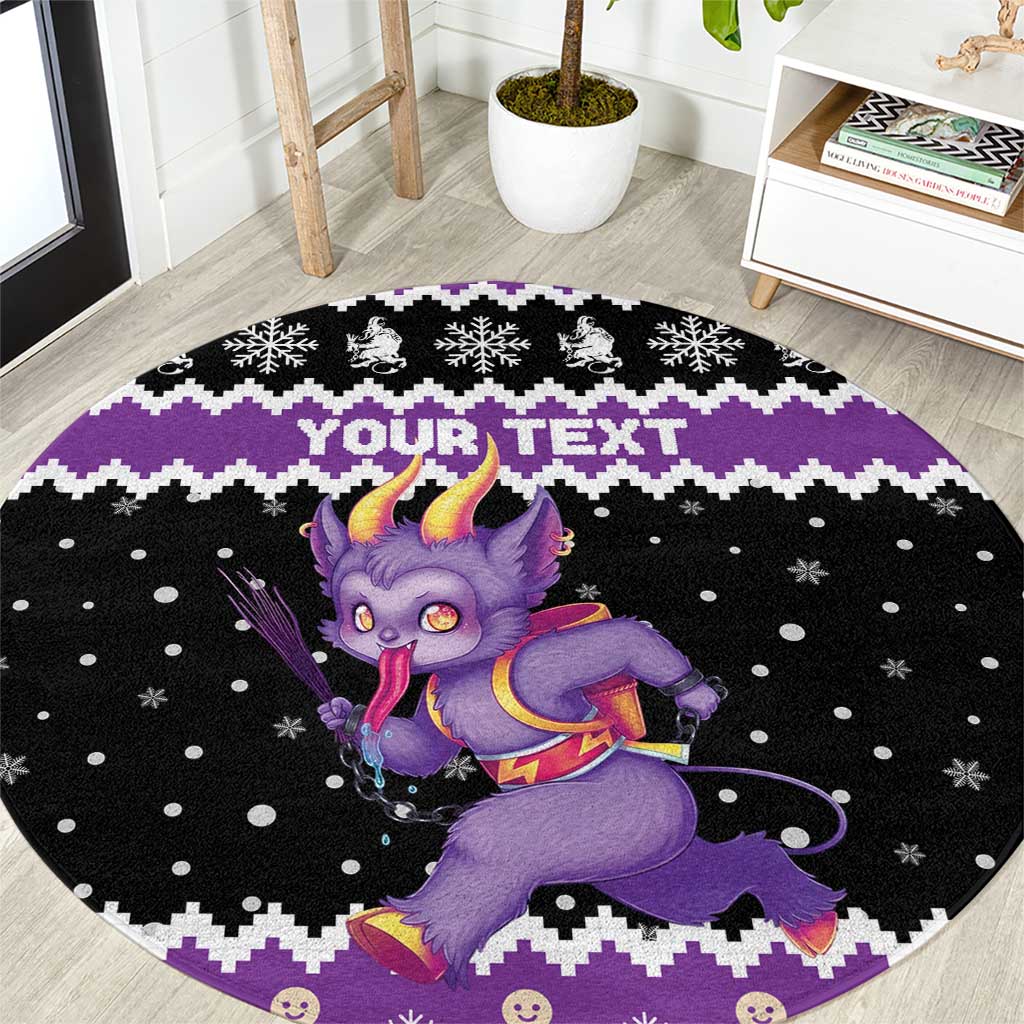 Personalized German Krampus Christmas Round Carpet German Christmas Legend - Wonder Print Shop