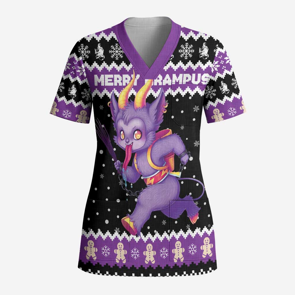 Personalized German Krampus Christmas Scrub Top German Christmas Legend - Wonder Print Shop