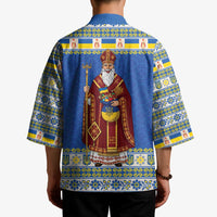 Ukraine Christmas Kimono Saint Nicholas Vyshyvanka Style - Wonder Print Shop