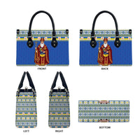 Ukraine Christmas Leather Bag Saint Nicholas Vyshyvanka Style - Wonder Print Shop