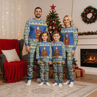Ukraine Christmas Pajama Set Saint Nicholas Vyshyvanka Style - Wonder Print Shop