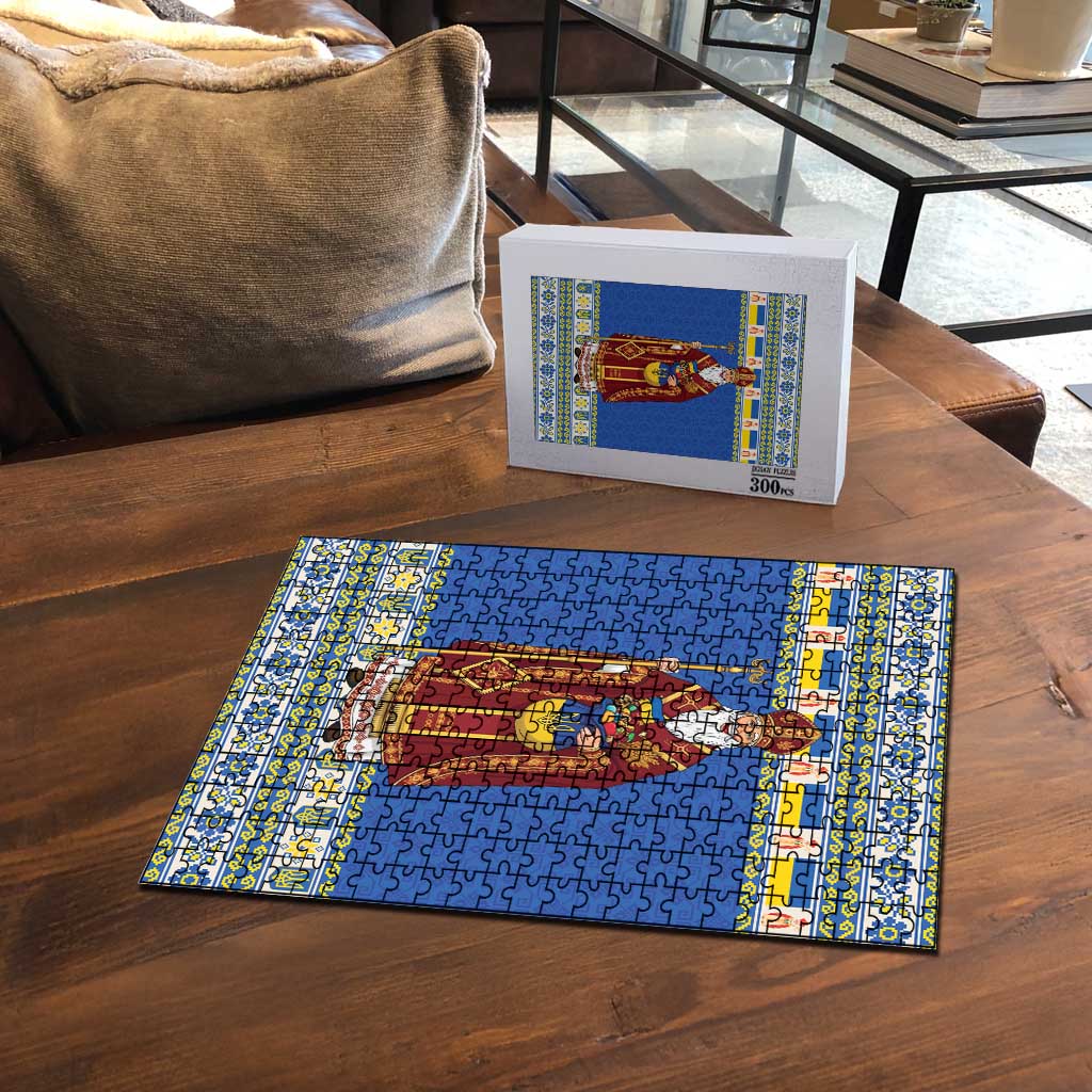 Ukraine Christmas Puzzle Saint Nicholas Vyshyvanka Style - Wonder Print Shop