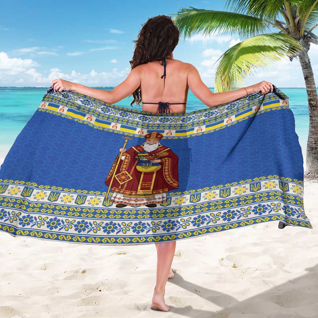 Ukraine Christmas Sarong Saint Nicholas Vyshyvanka Style - Wonder Print Shop