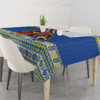 Ukraine Christmas Tablecloth Saint Nicholas Vyshyvanka Style - Wonder Print Shop