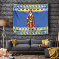 Ukraine Christmas Tapestry Saint Nicholas Vyshyvanka Style - Wonder Print Shop