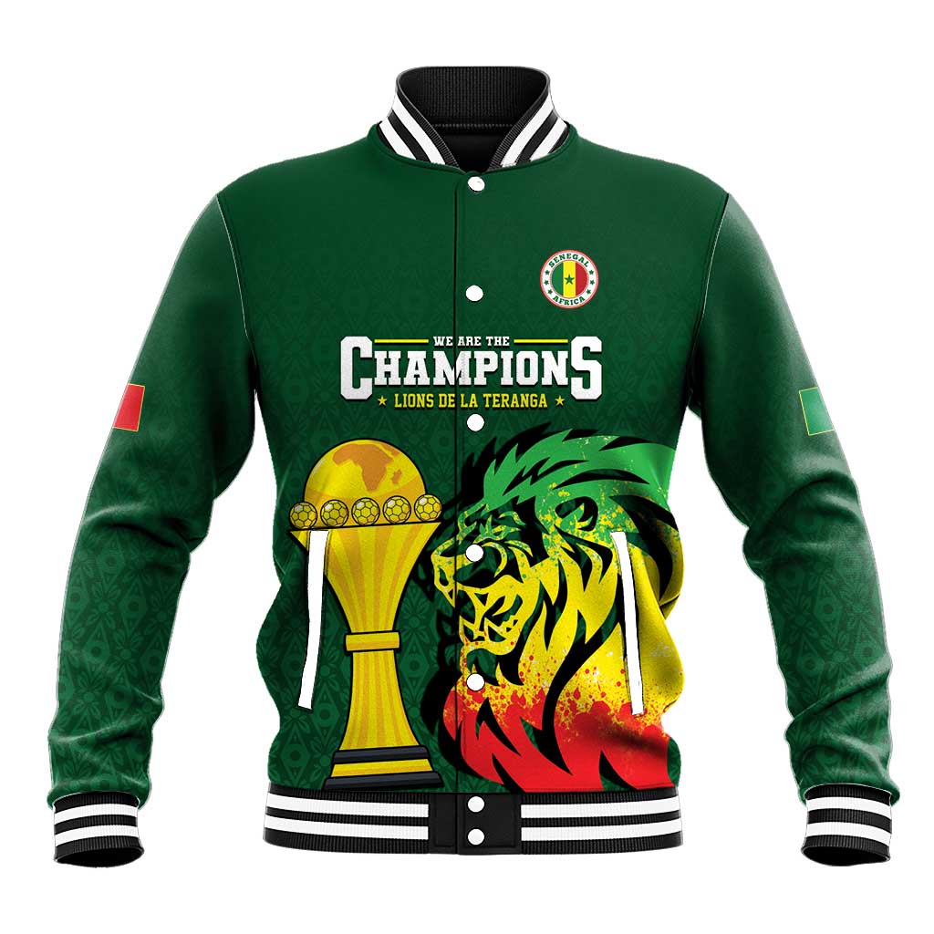 Senegal Football Champions Custom Baseball Jacket Lions of Teranga Rise