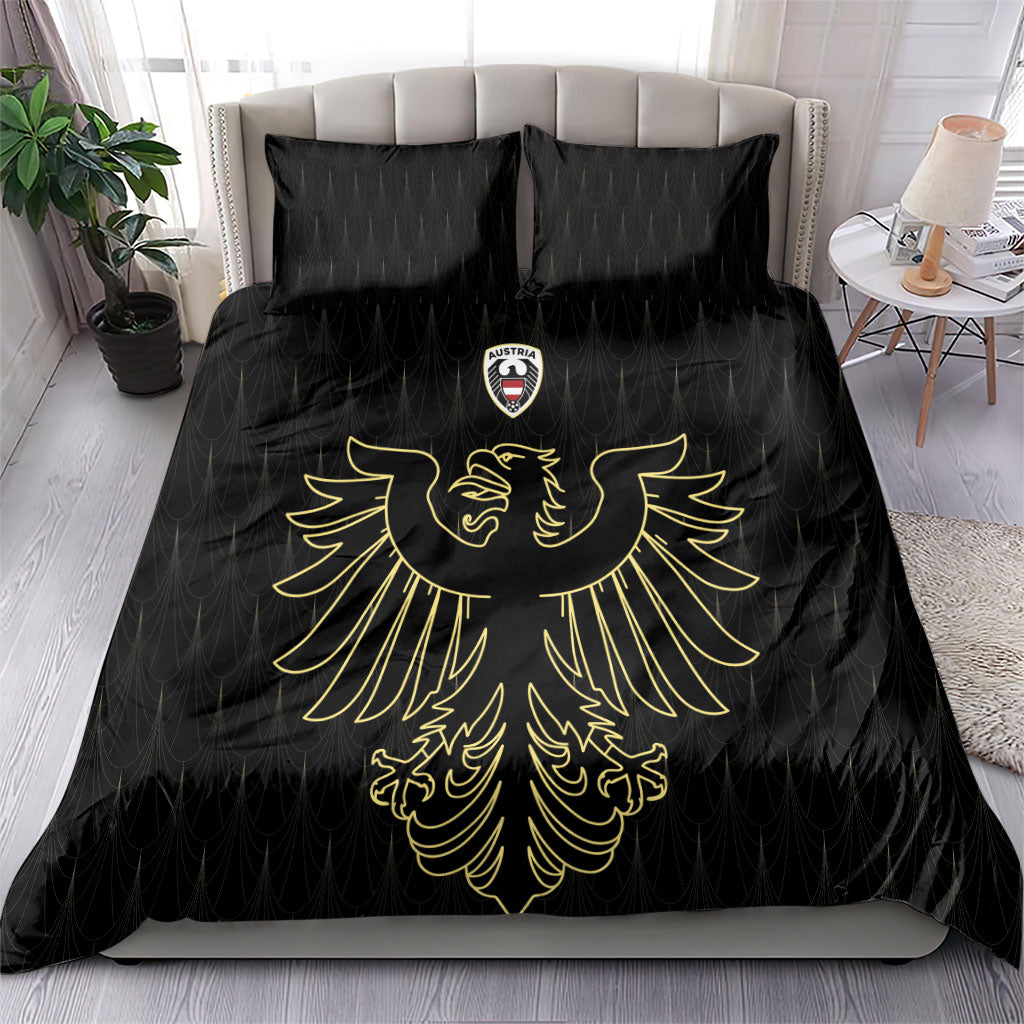 World Football 2026 Austria Bedding Set Austrian Eagles Black Glory