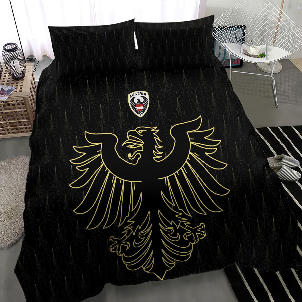 World Football 2026 Austria Bedding Set Austrian Eagles Black Glory