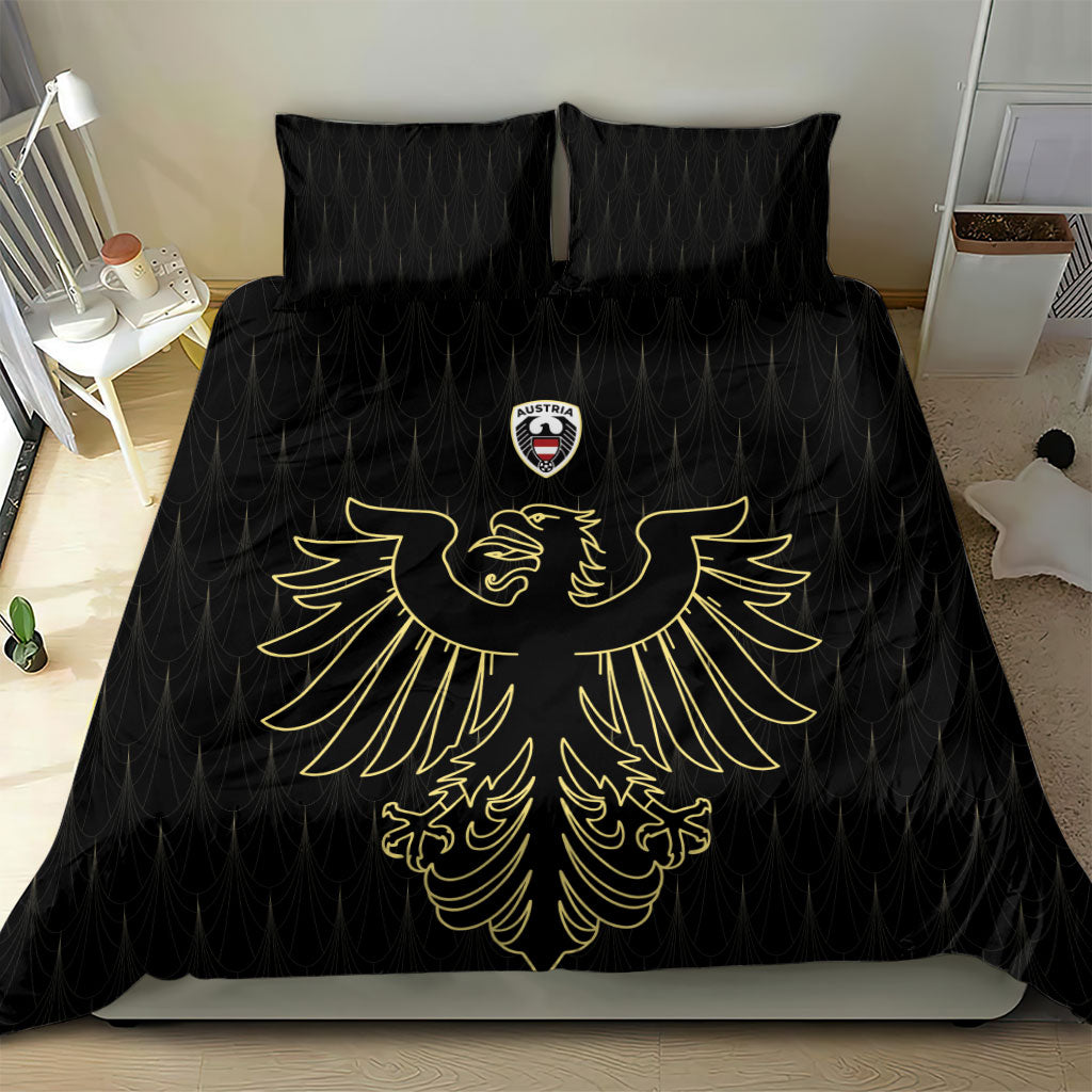 World Football 2026 Austria Bedding Set Austrian Eagles Black Glory