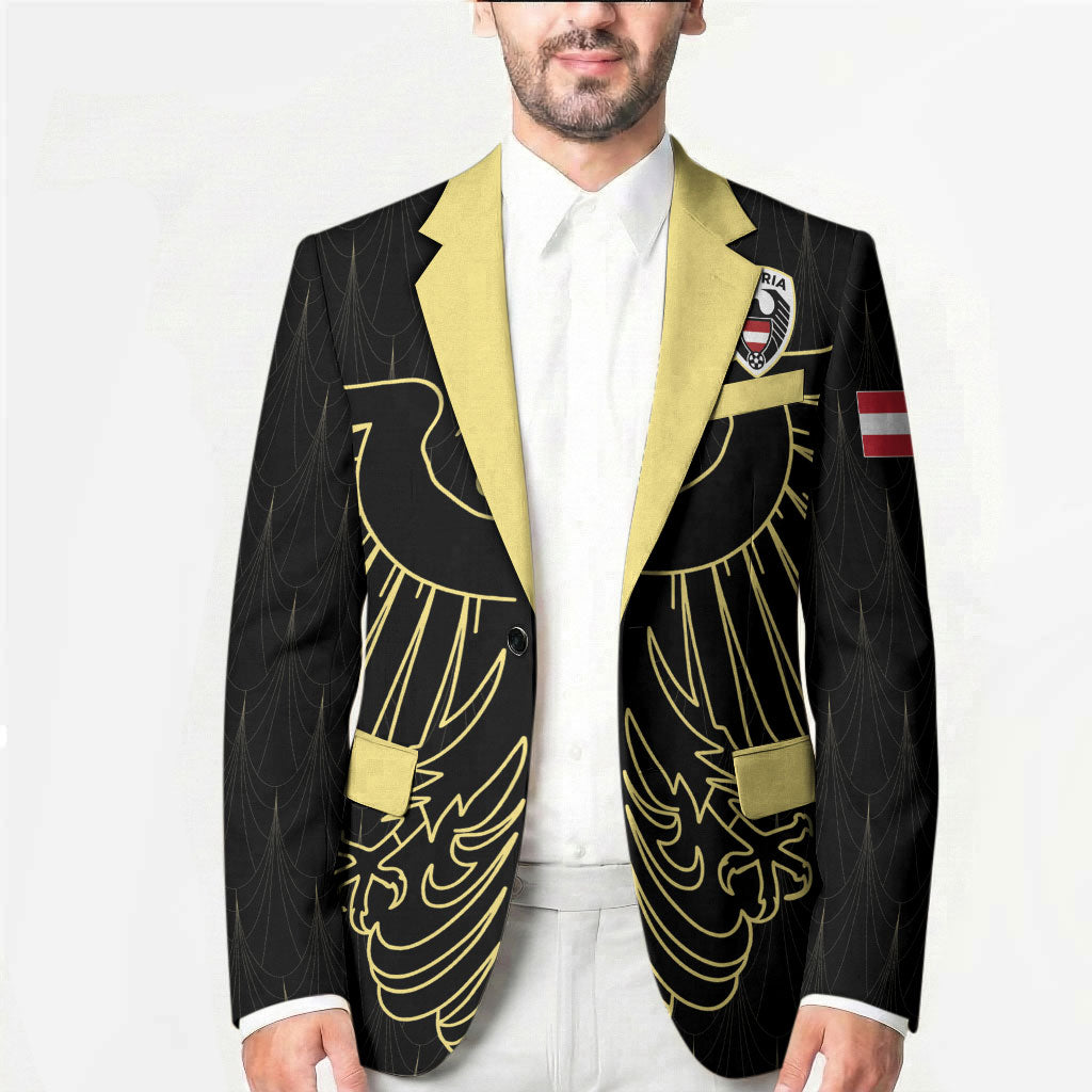 Custom World Football 2026 Austria Blazer Austrian Eagles Black Glory