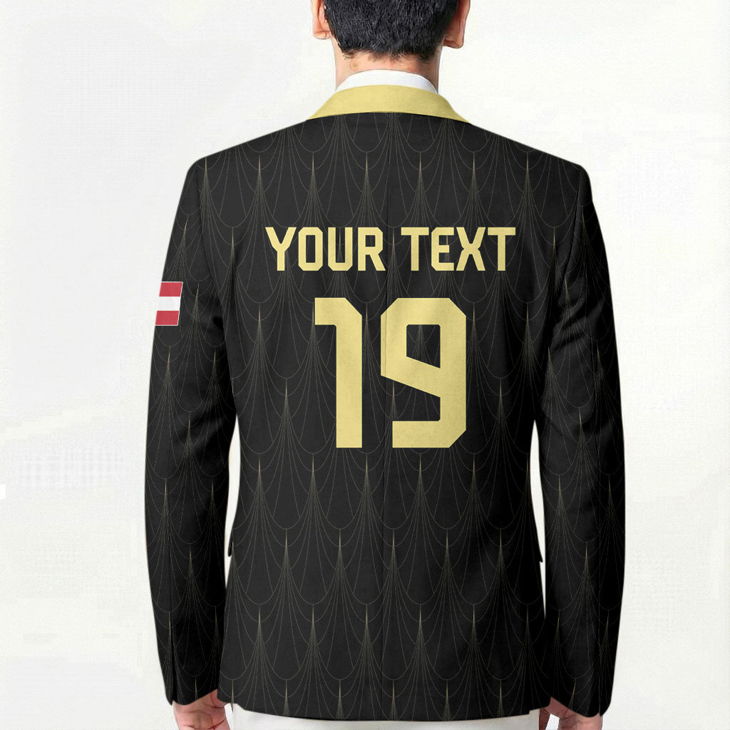 Custom World Football 2026 Austria Blazer Austrian Eagles Black Glory