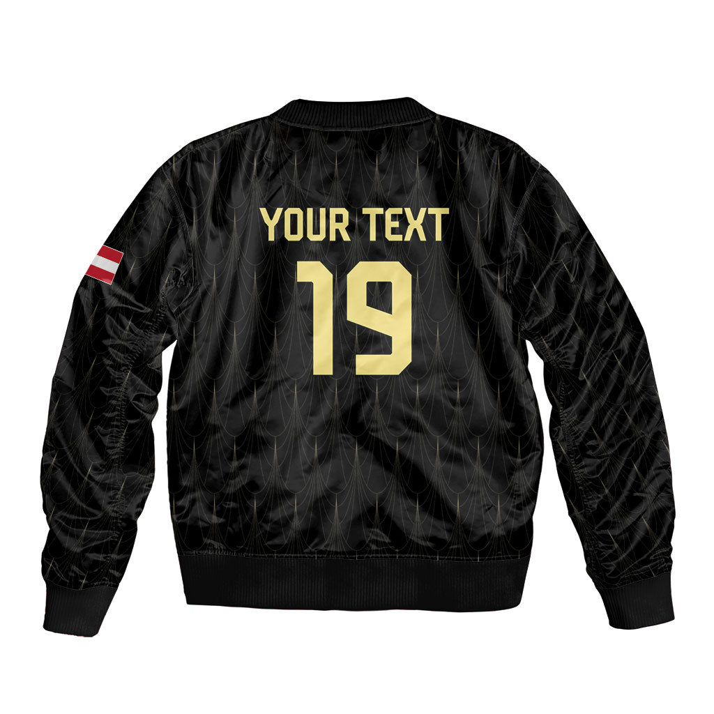 Custom World Football 2026 Austria Bomber Jacket Austrian Eagles Black Glory
