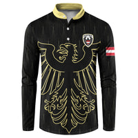 Custom World Football 2026 Austria Button Sweatshirt Austrian Eagles Black Glory