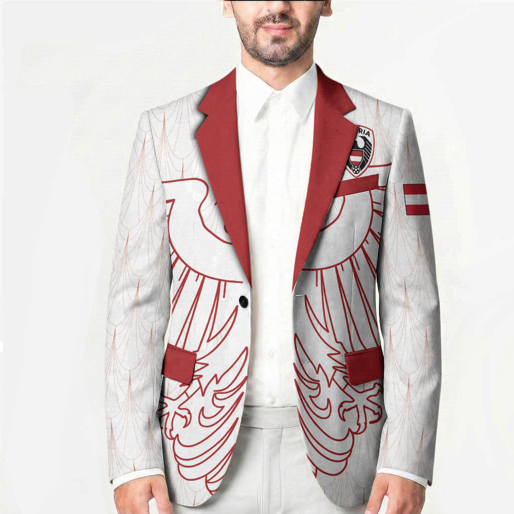 Custom World Football 2026 Austria Blazer Austrian Eagles White Glory