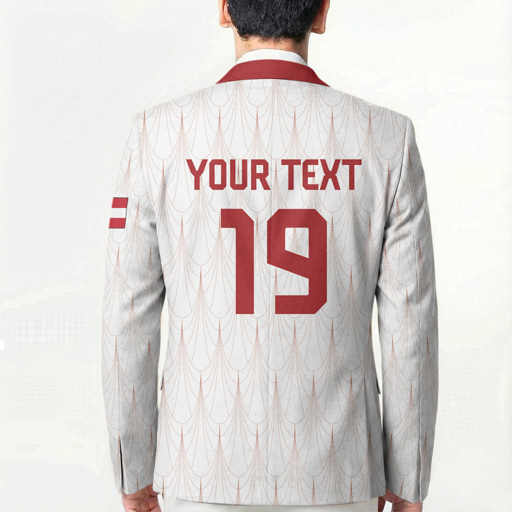 Custom World Football 2026 Austria Blazer Austrian Eagles White Glory