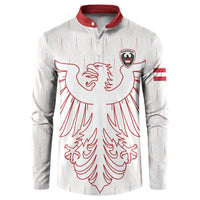 Custom World Football 2026 Austria Button Sweatshirt Austrian Eagles White Glory