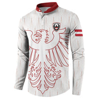 Custom World Football 2026 Austria Button Sweatshirt Austrian Eagles White Glory