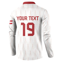 Custom World Football 2026 Austria Button Sweatshirt Austrian Eagles White Glory