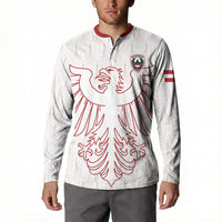 Custom World Football 2026 Austria Button Sweatshirt Austrian Eagles White Glory