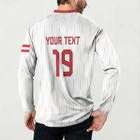 Custom World Football 2026 Austria Button Sweatshirt Austrian Eagles White Glory