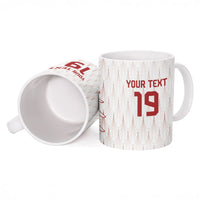 Custom World Football 2026 Austria Ceramic Mug Austrian Eagles White Glory