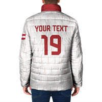 Custom World Football 2026 Austria Padded Jacket Austrian Eagles White Glory