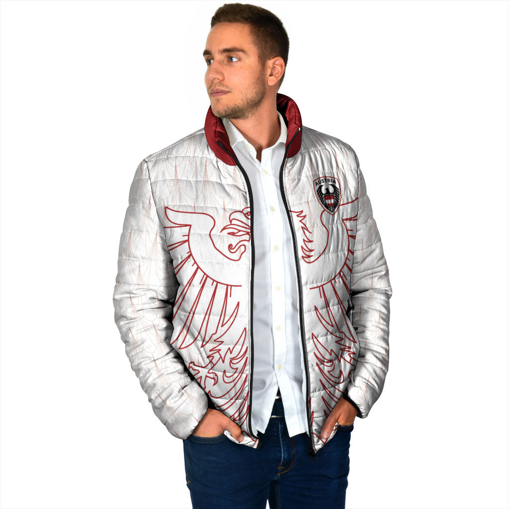 Custom World Football 2026 Austria Padded Jacket Austrian Eagles White Glory