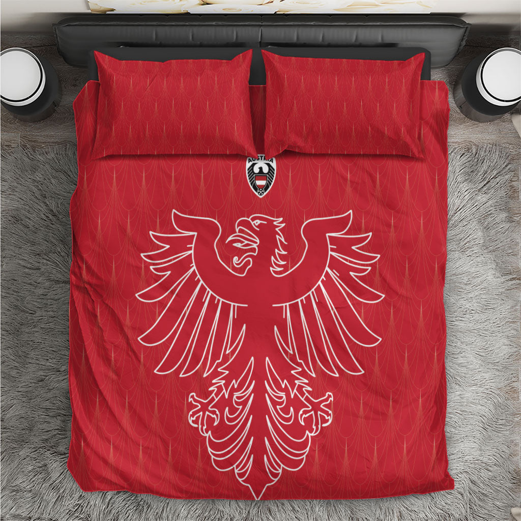 World Football 2026 Austria Bedding Set Austrian Eagles Red Glory