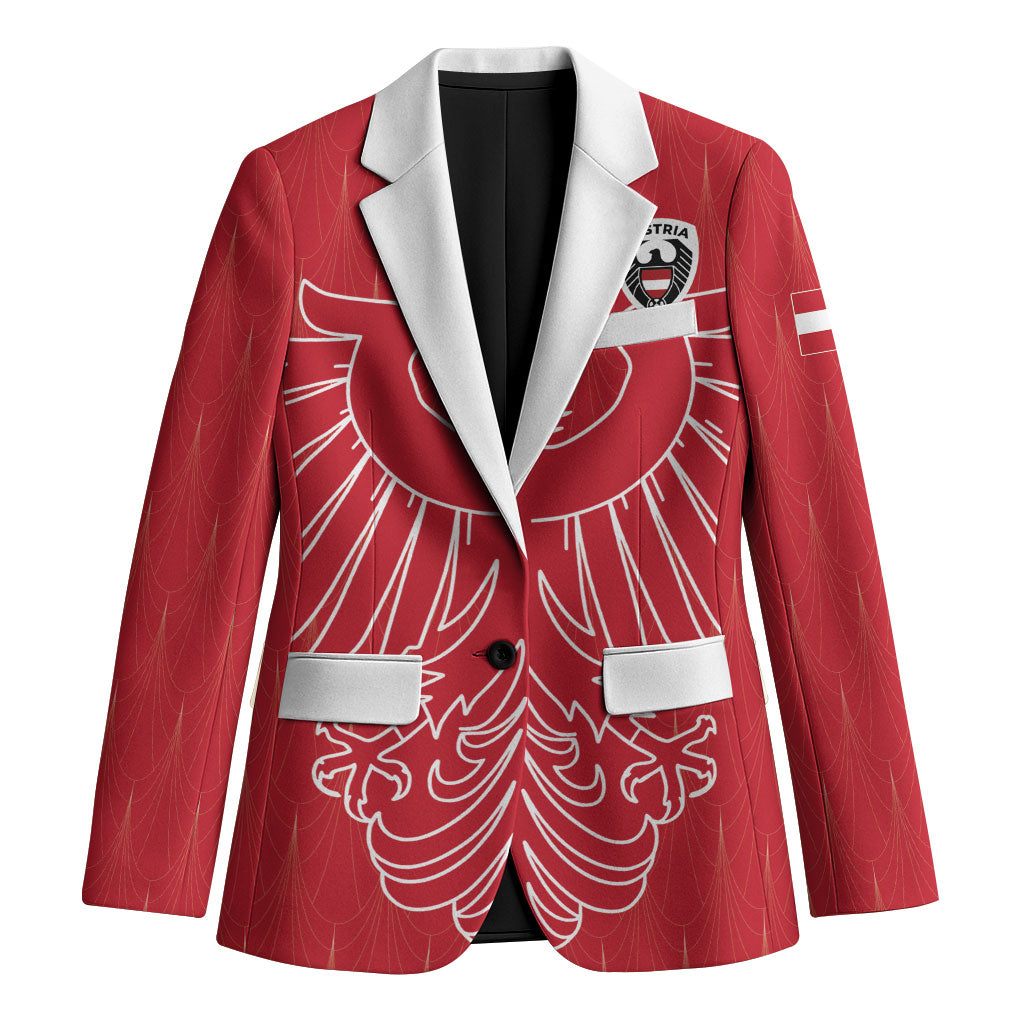 Custom World Football 2026 Austria Blazer Austrian Eagles Red Glory