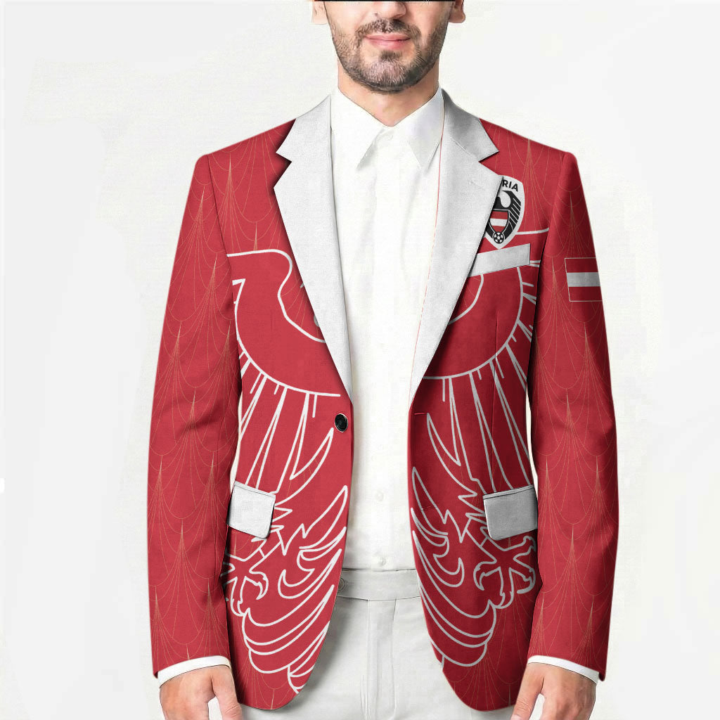 Custom World Football 2026 Austria Blazer Austrian Eagles Red Glory