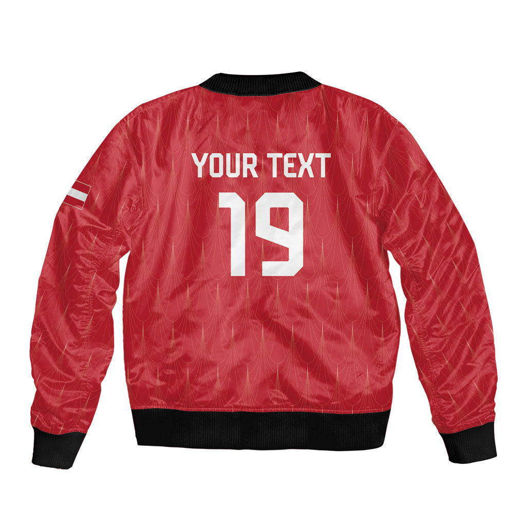 Custom World Football 2026 Austria Bomber Jacket Austrian Eagles Red Glory