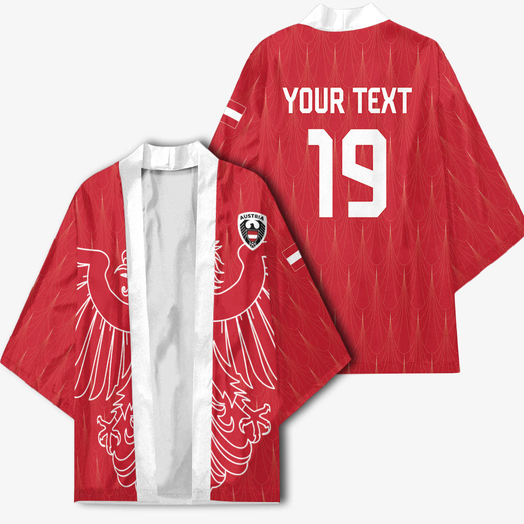 Custom World Football 2026 Austria Kimono Austrian Eagles Red Glory