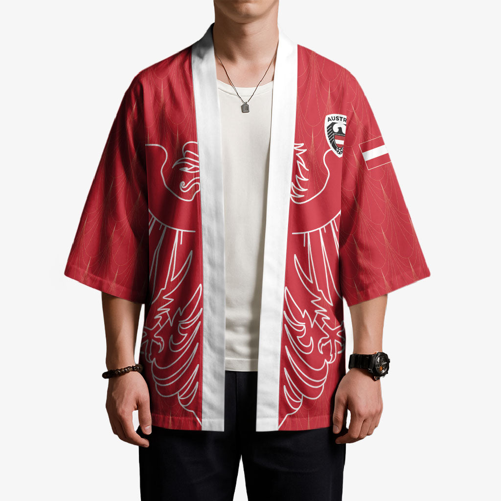 Custom World Football 2026 Austria Kimono Austrian Eagles Red Glory
