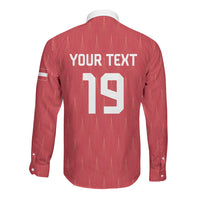 Custom World Football 2026 Austria Long Sleeve Button Shirt Austrian Eagles Red Glory