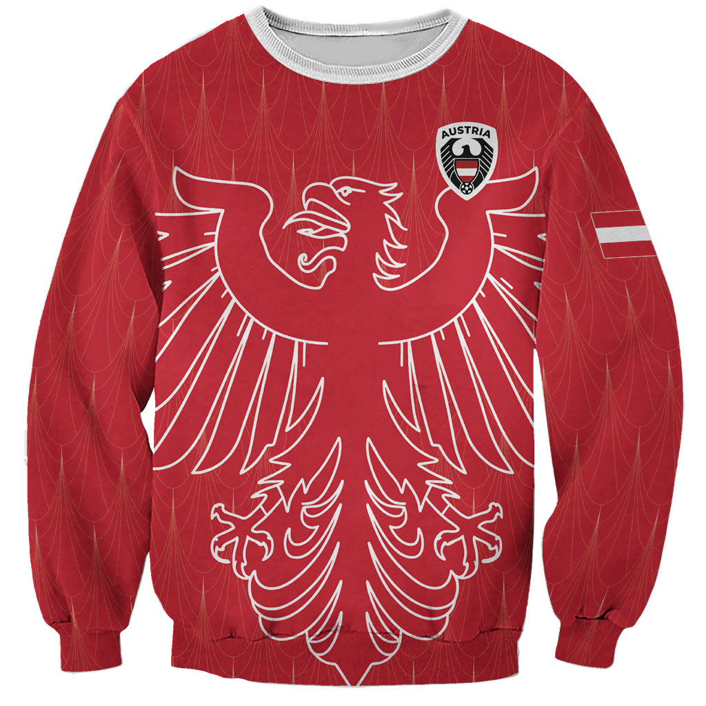 Custom World Football 2026 Austria Sweatshirt Austrian Eagles Red Glory