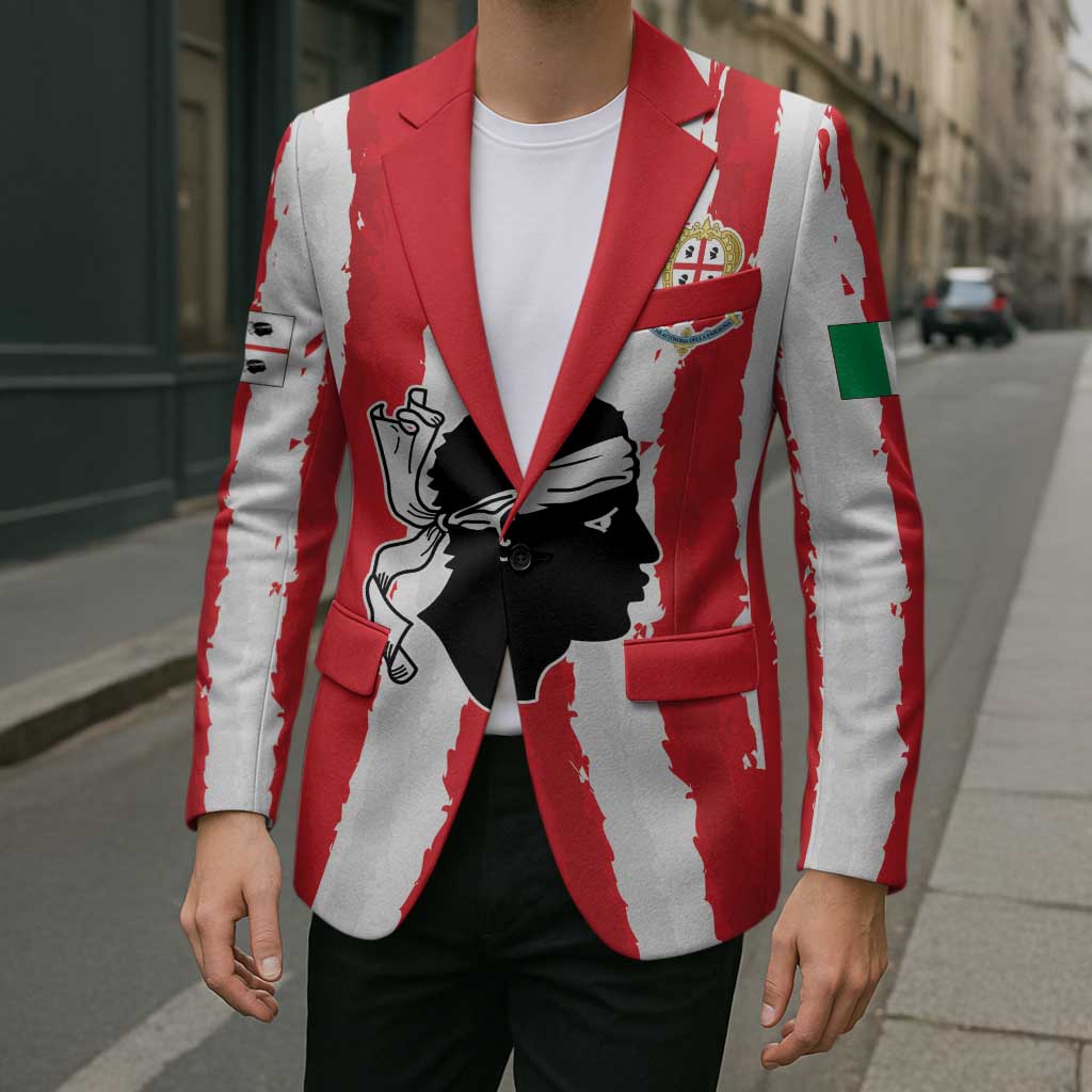 Italy Sardinia Blazer Moor's Head With Coat Of Arms - Wonder Print Shop