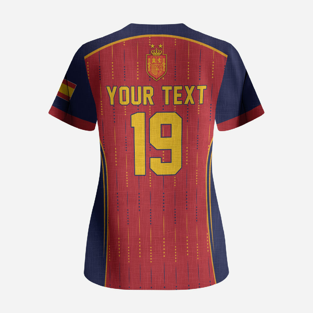 Custom Spain La Roja Football Scrub Top 2010 Legacy 2026 Next Chapter