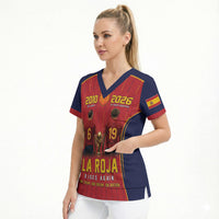Custom Spain La Roja Football Scrub Top 2010 Legacy 2026 Next Chapter