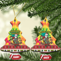 Personalized Lithuania Christmas Ceramic Ornament Skeleton Cross Tie-Dye Vintage LT19
