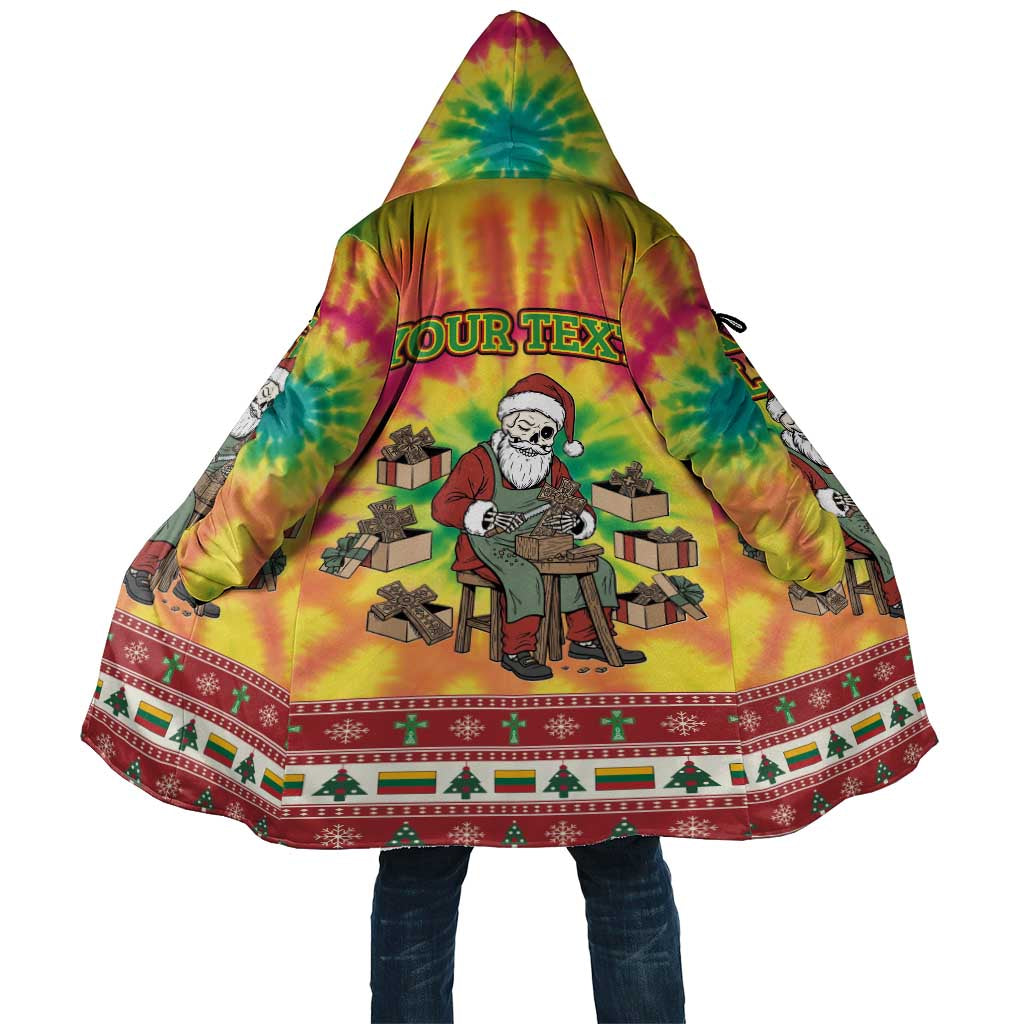 Personalized Lithuania Christmas Cloak Skeleton Cross Tie-Dye Vintage - Wonder Print Shop