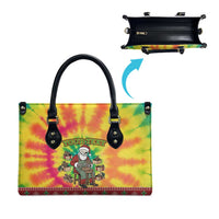 Personalized Lithuania Christmas Leather Bag Skeleton Cross Tie-Dye Vintage - Wonder Print Shop