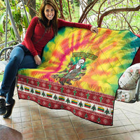 Personalized Lithuania Christmas Quilt Skeleton Cross Tie-Dye Vintage - Wonder Print Shop