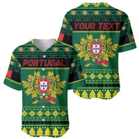 Personalized Portugal Christmas Baseball Jersey Emblem With Flag Style - Wonder Print Shop