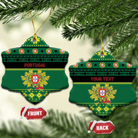 Personalized Portugal Christmas Ceramic Ornament Emblem With Flag Style LT19