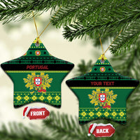 Personalized Portugal Christmas Ceramic Ornament Emblem With Flag Style LT19