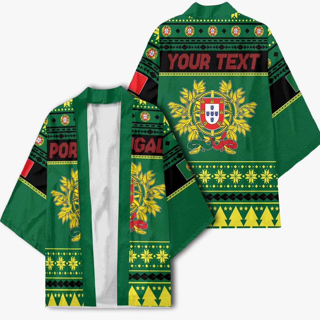 Personalized Portugal Christmas Kimono Emblem With Flag Style - Wonder Print Shop